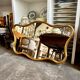 Gold free-form mirror, 102 x 60 cm