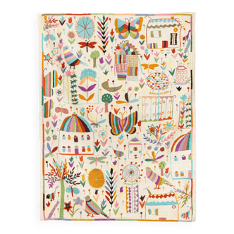 Embroidered Afghan kilim 168 x 116 cm