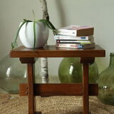 Country stool in ancient solid oak