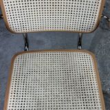 70'S Italian sled chair in beech and chrome aluminum
