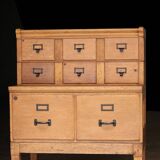 Rare: superb LEVASSEUR trade furniture (circa 1900). In solid wood.