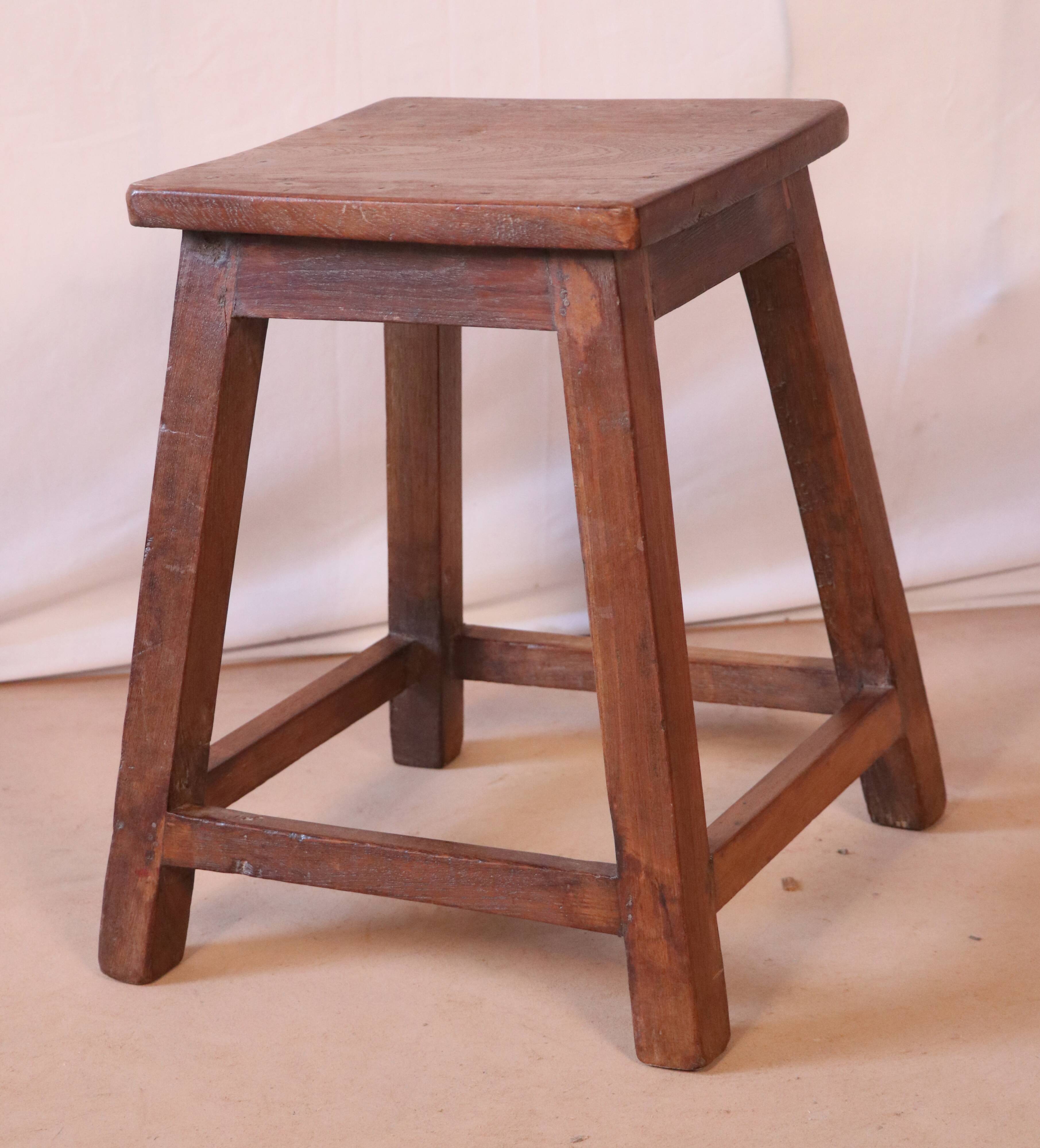 Old Burmese teak workshop stool