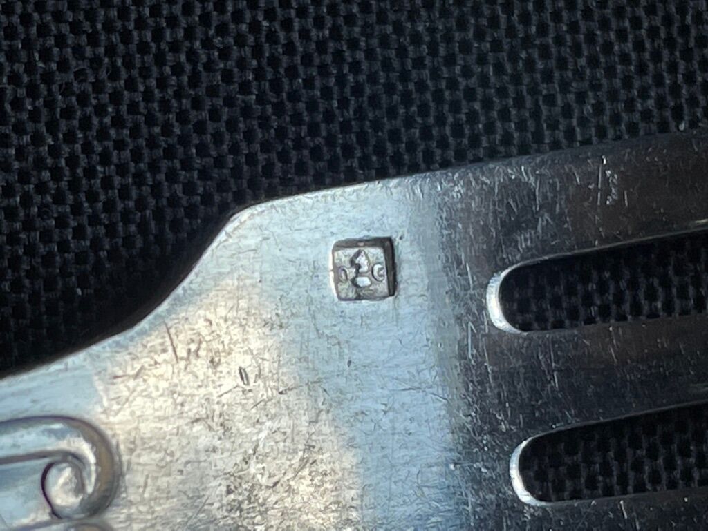 6 Christofle silver silver metal salad or dessert forks model Vendôme/Arcantia before 1983