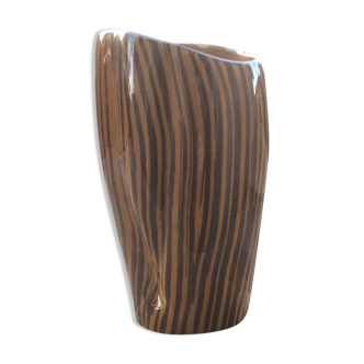 Vase en faïence sarreguemines