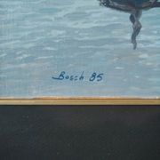 Deux Études Encadrées de Bateaux de Pêche - Signées Bosch
