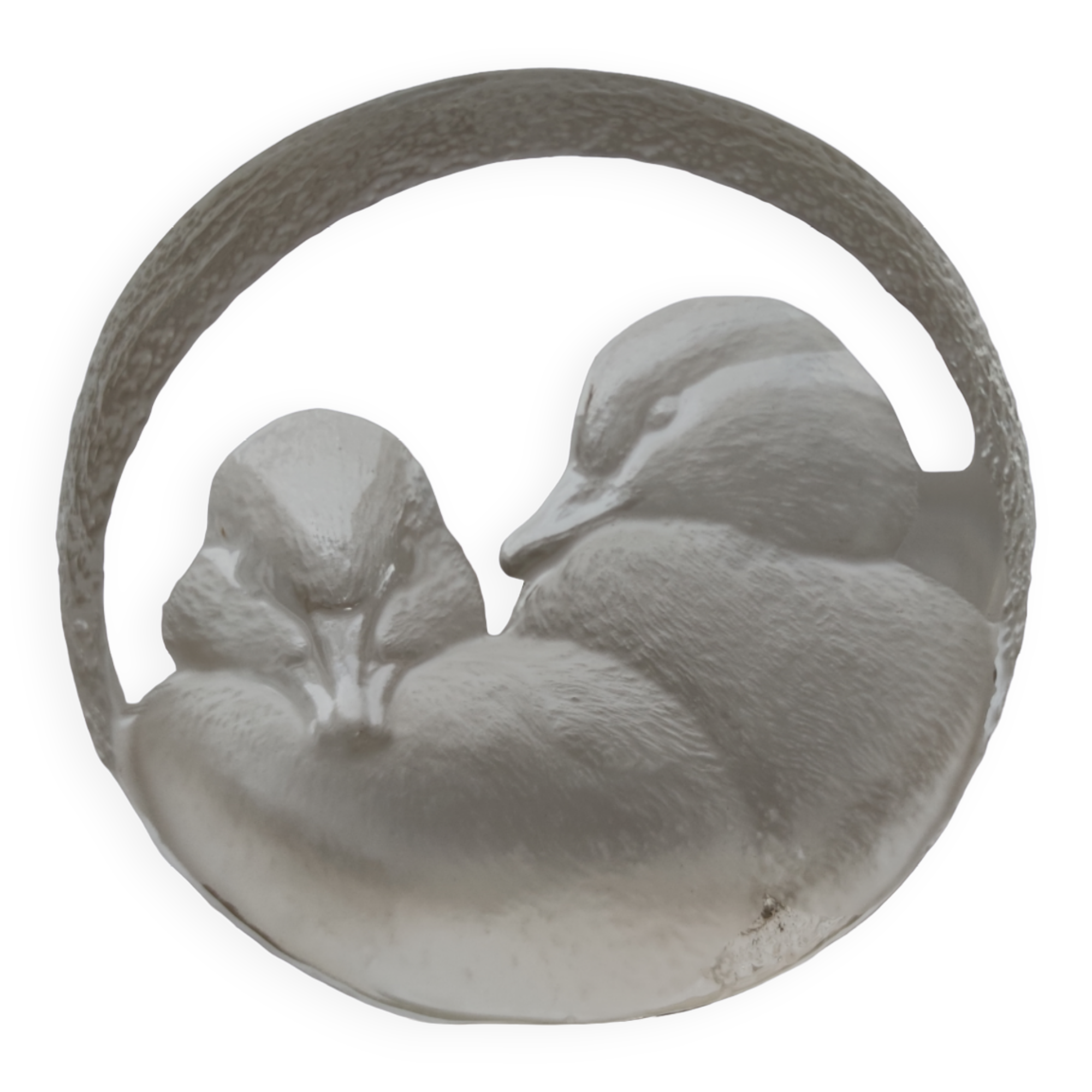 Vintage mats jonasson crystal sculpture - duck paperweight made in sweden