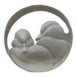 Vintage mats jonasson crystal sculpture - duck paperweight made in sweden