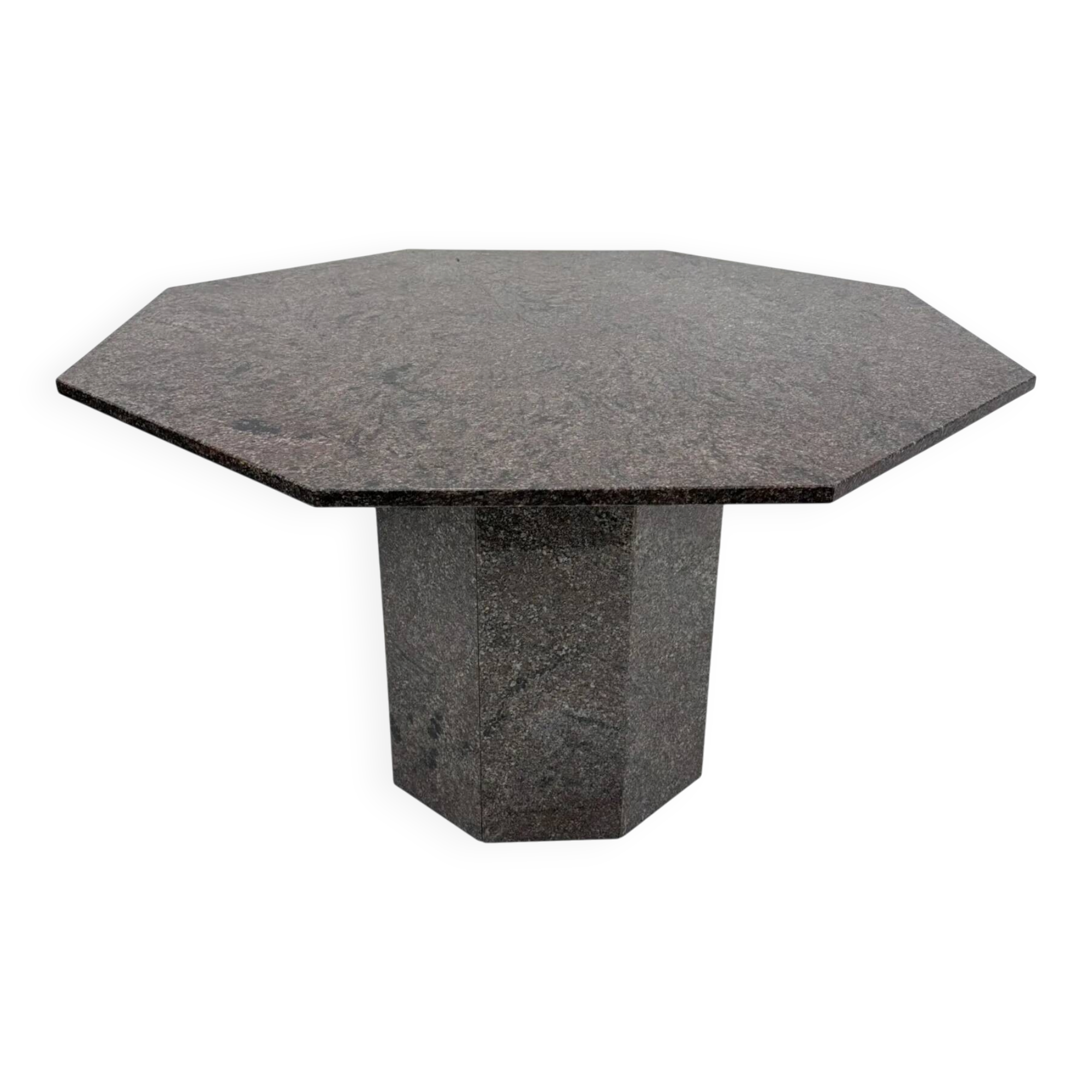 Mid-century octagonal granite dining table, 1980s