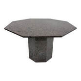 Mid-century octagonal granite dining table, 1980s