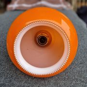 Orange opal glass pendant light from the 70s