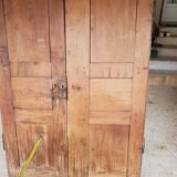 2 doors walnut cabinet façade