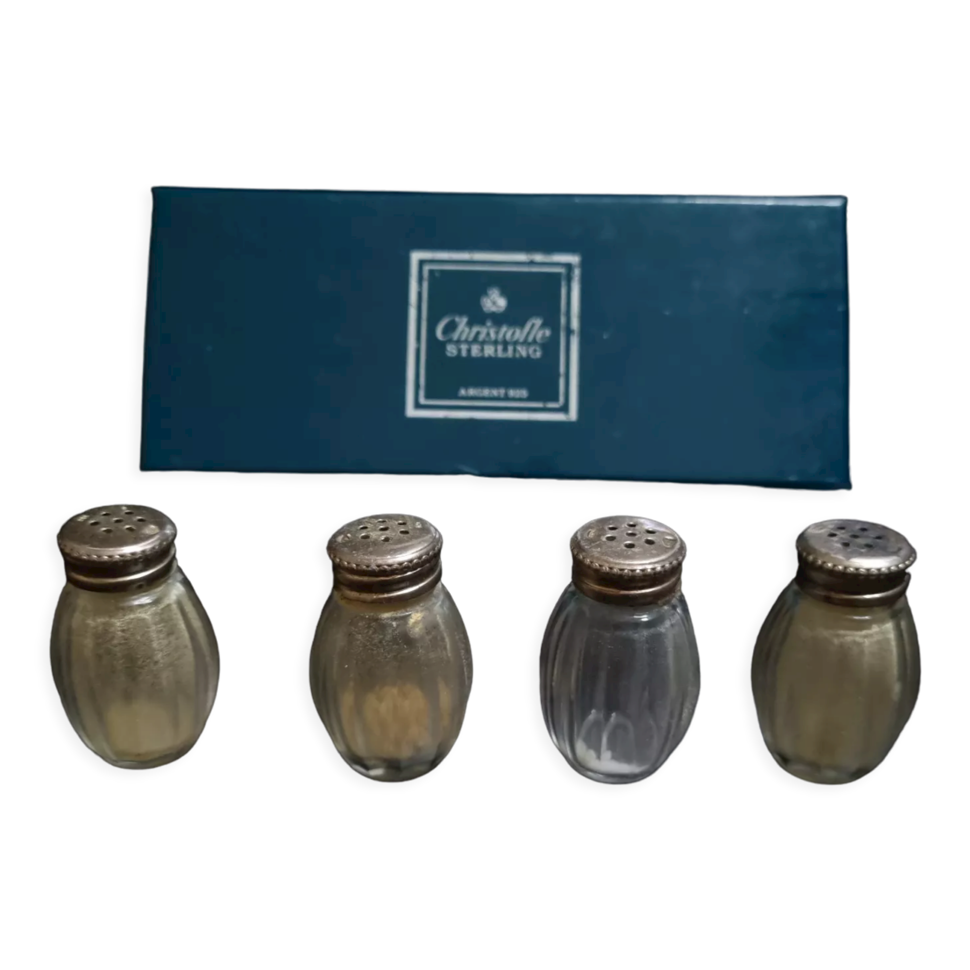 Salières poivrières Christofle en argent