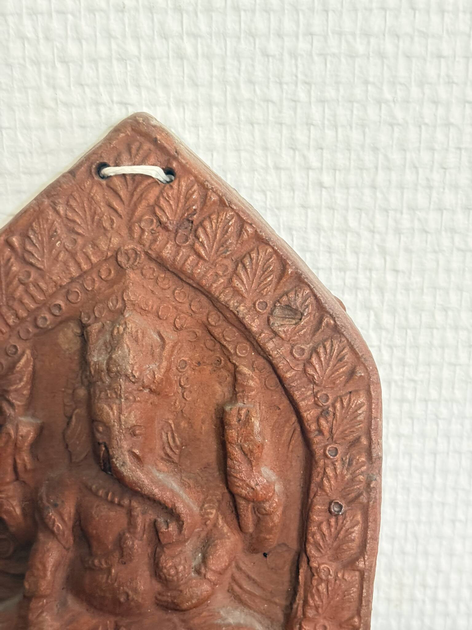 Plaque Votive Terre Cuite Ganesh Amulette Tsa Tsa Inde Nepal Asie Deco⁠