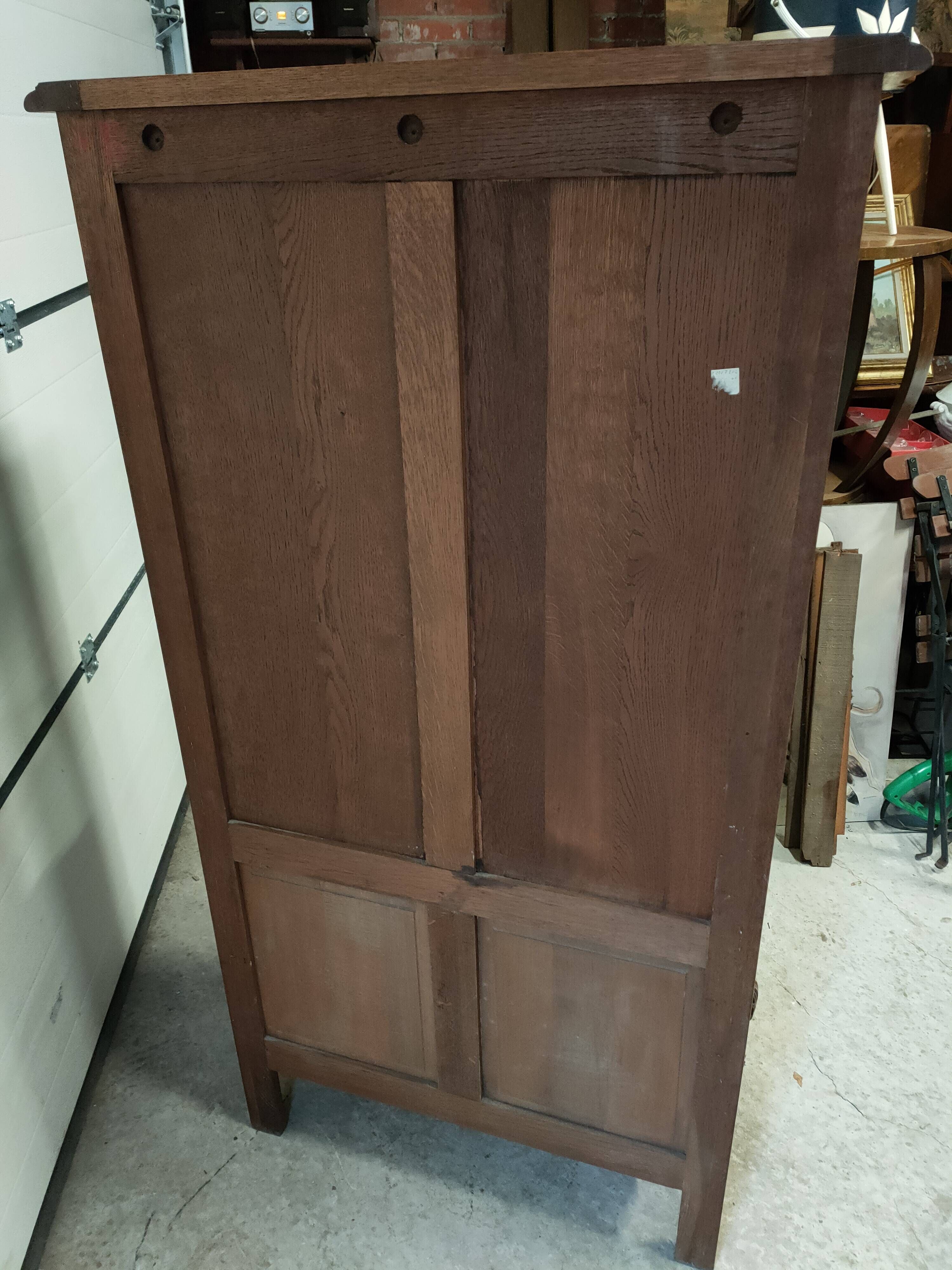 Louis XV style oak display case