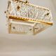 Vintage chandelier from Malmö Metallvarufabrik and pressed glass from Orrefors 1970s