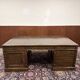 Large Classic English Oak Desk Partnerdesk
