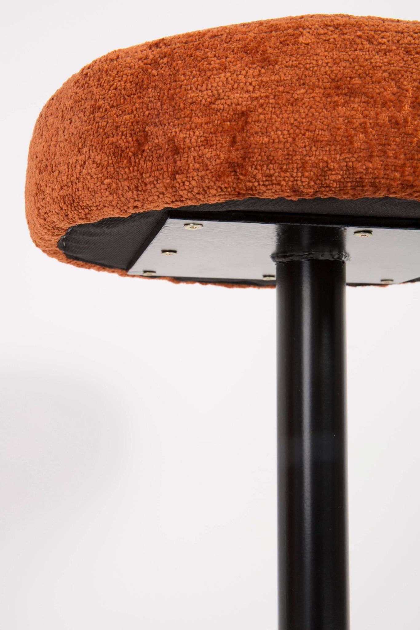 Tabouret vintage orange foncé, Allemagne, 1960s