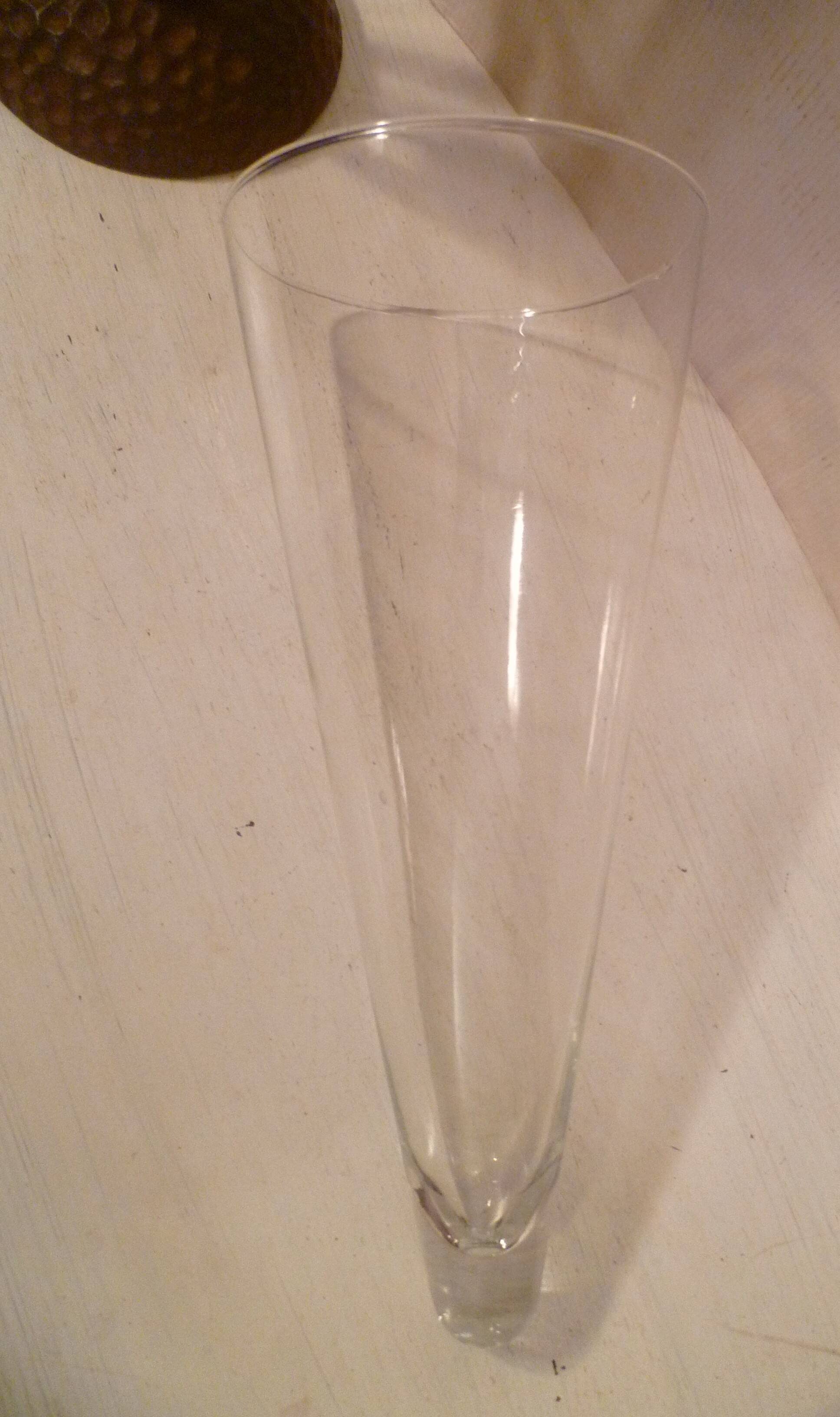 Paire vases  coupes verre souffle & monture fer forge "arum" vintage