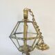 1950s pendant light, chain and brass ceiling light