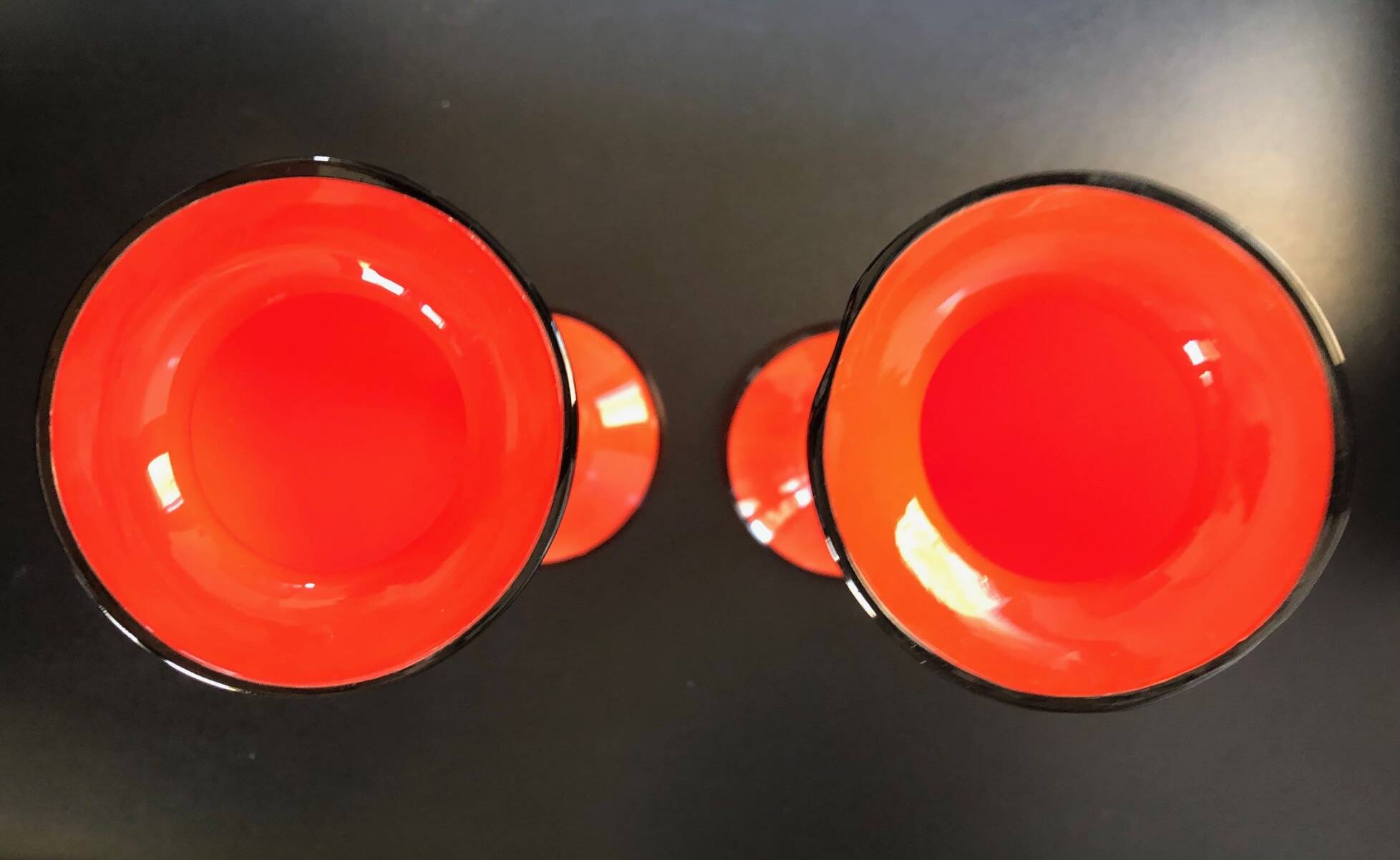 Pair of narrow-necked (or tulip-shaped) vases, 1970s