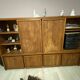 Tv unit with shelves and storage in solid teak