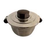 Luc Lanel silver metal and rosewood sugar for Christofle art deco