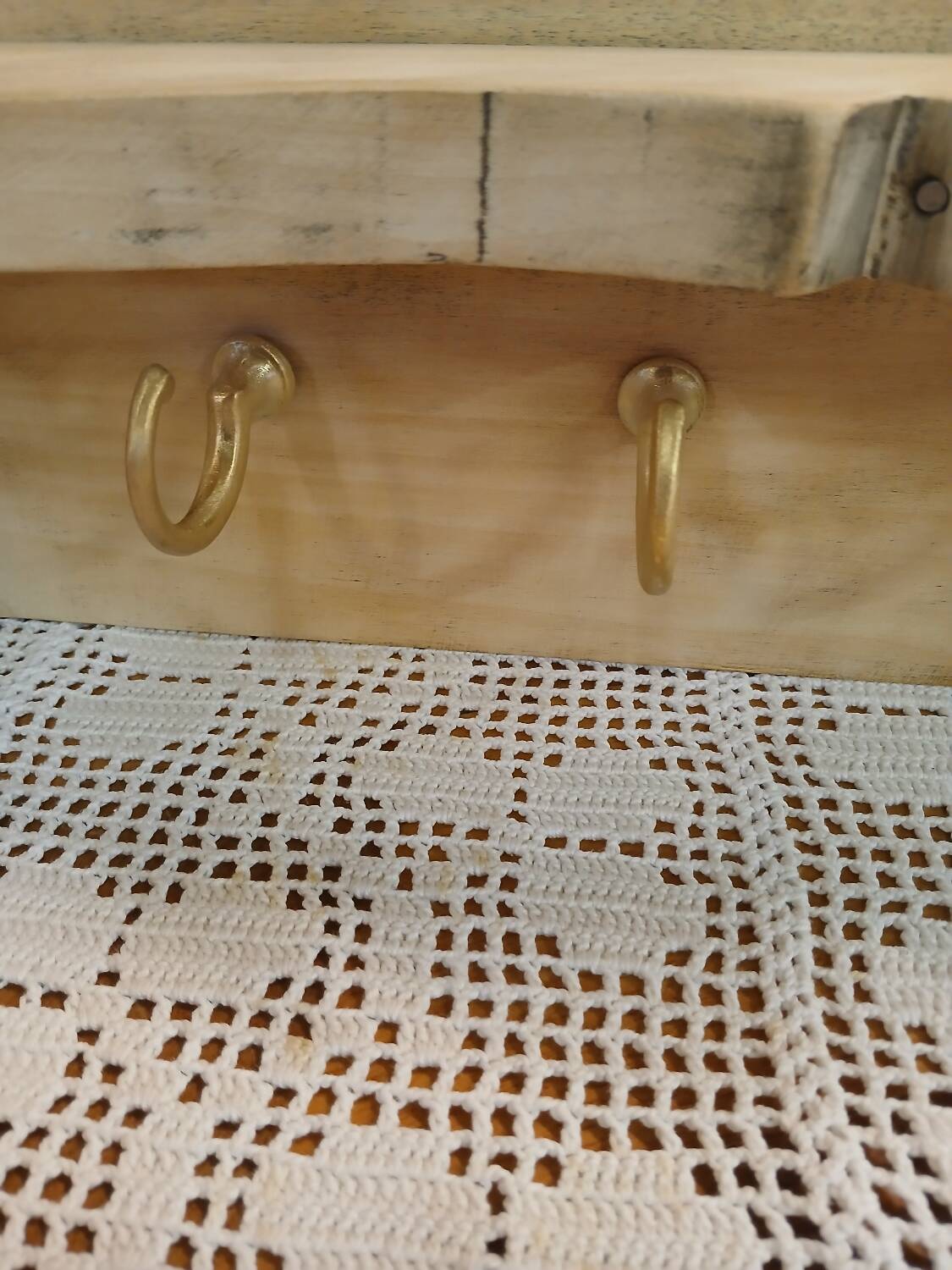 Antique solid wood wall shelf