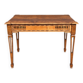 Solid oak coffee table in Louis XVI style.