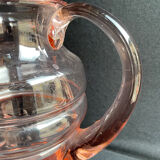 Service for 4 people - Art Deco - Glass or 1/2 pink crystal blown and cut
