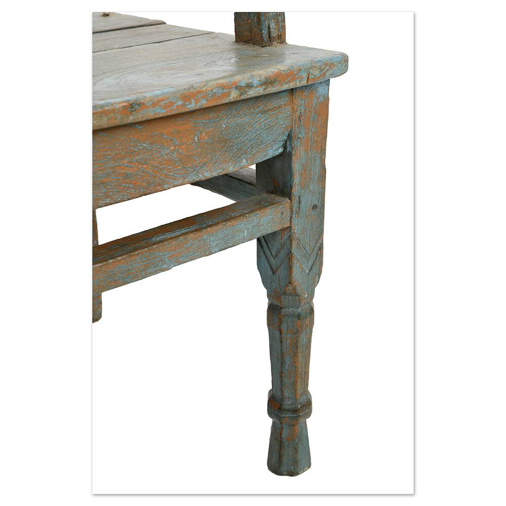 Bench in old patinated teak