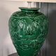 Green ceramic lamp with ivy decoration 70-80