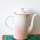 White porcelain teapot / coffee pot with red stripes – Model “Ac
