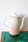 White porcelain teapot / coffee pot with red stripes – Model “Ac