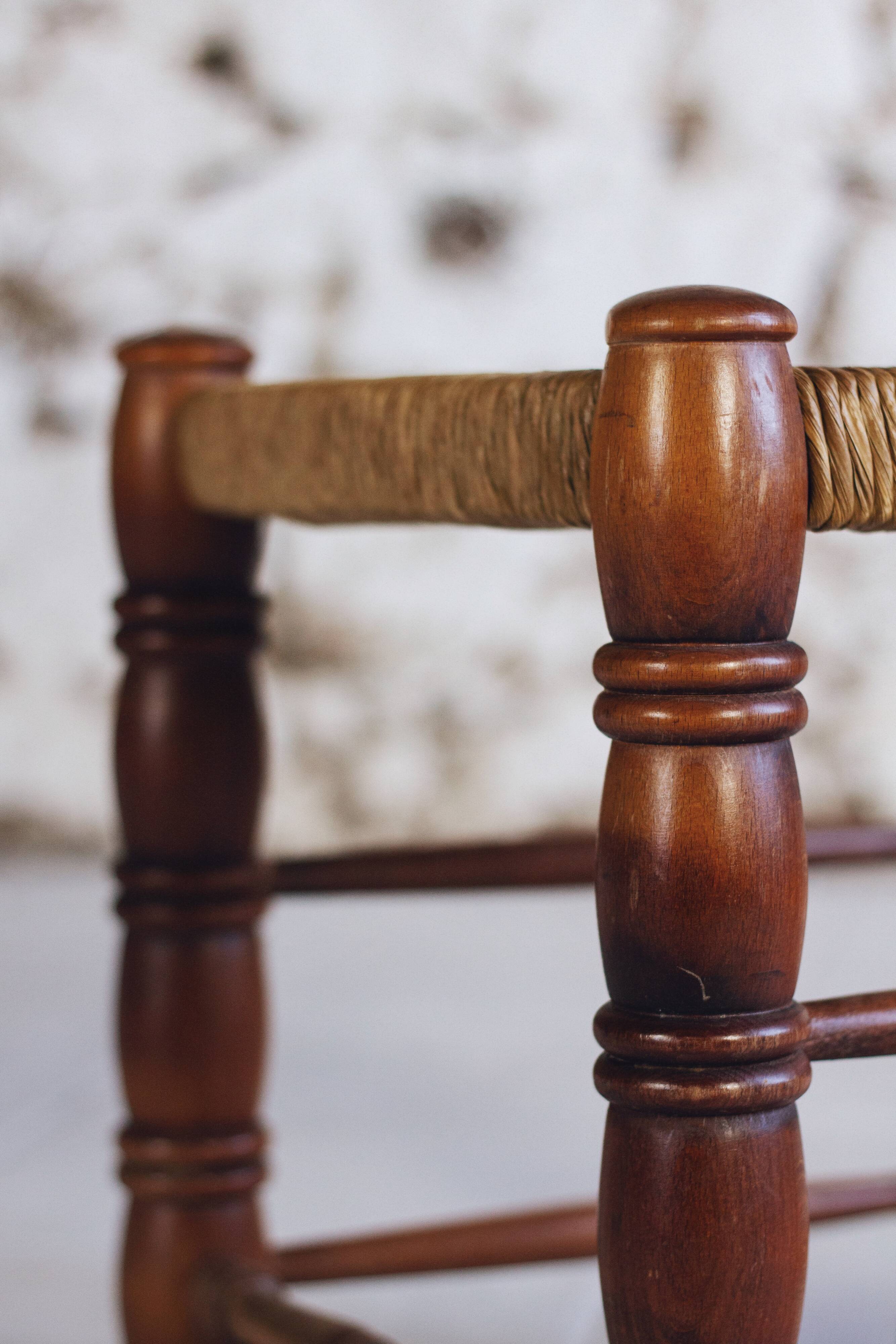 Set of 6 Dudouyt style chairs, 1950