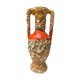 Washed enamelled ceramic amphora vase