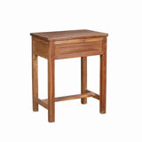 Console bureau table haute marron 1 tiroir vieux teck inde