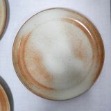 Series of 9 vintage stoneware plates by Les Poteries du Marais, France
