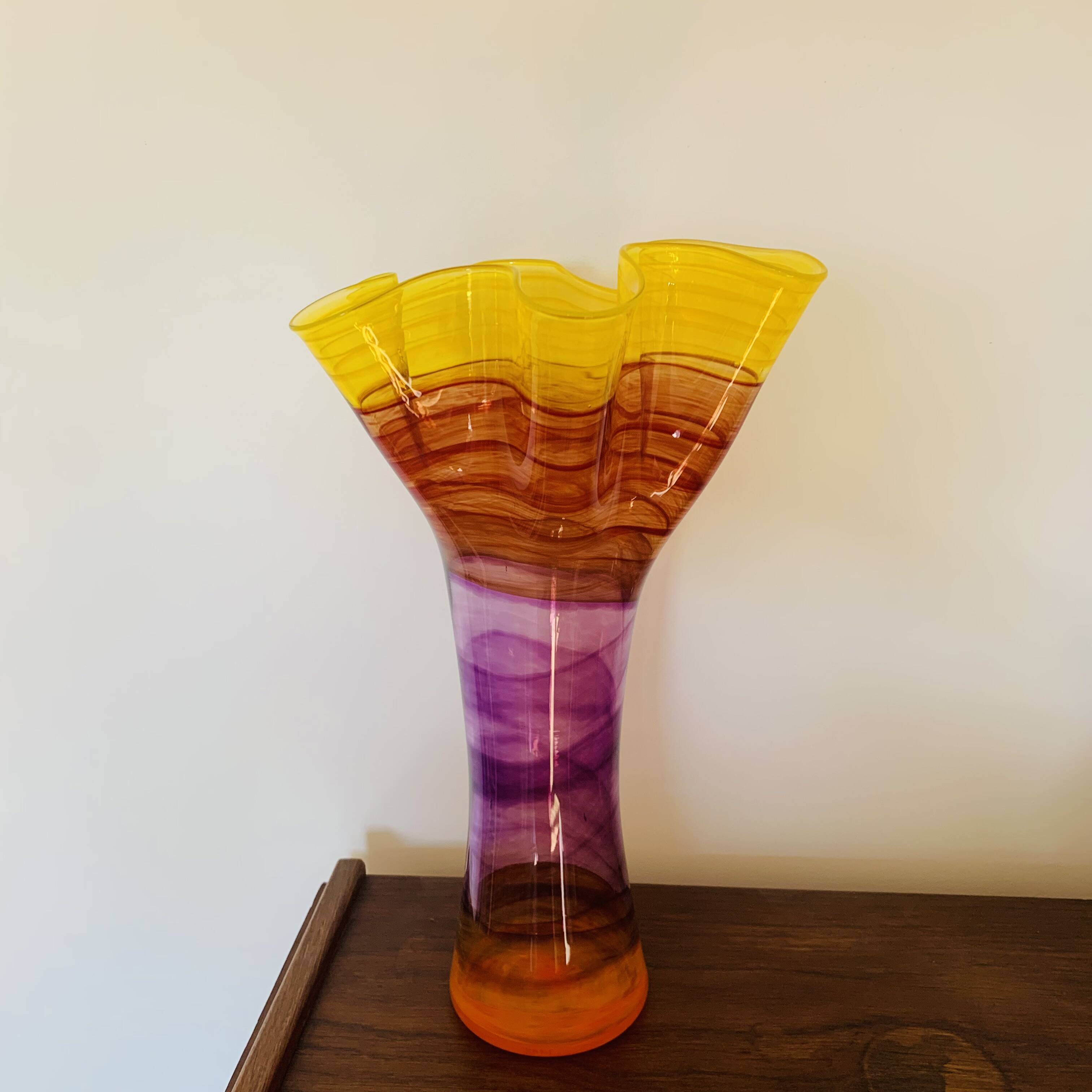 Vintage vase from Locronan glassworks