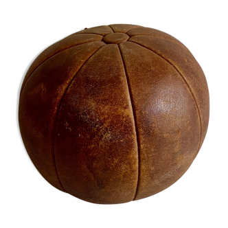 Vintage Leather Medicine Ball, 1960s