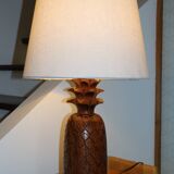 Pineapple wooden lamp with fabric shade 650mm