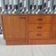 Large modular vintage sideboard in wood – 1960s/70s – 248 cm
