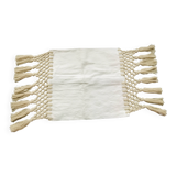 Wool and macramé cushion cover