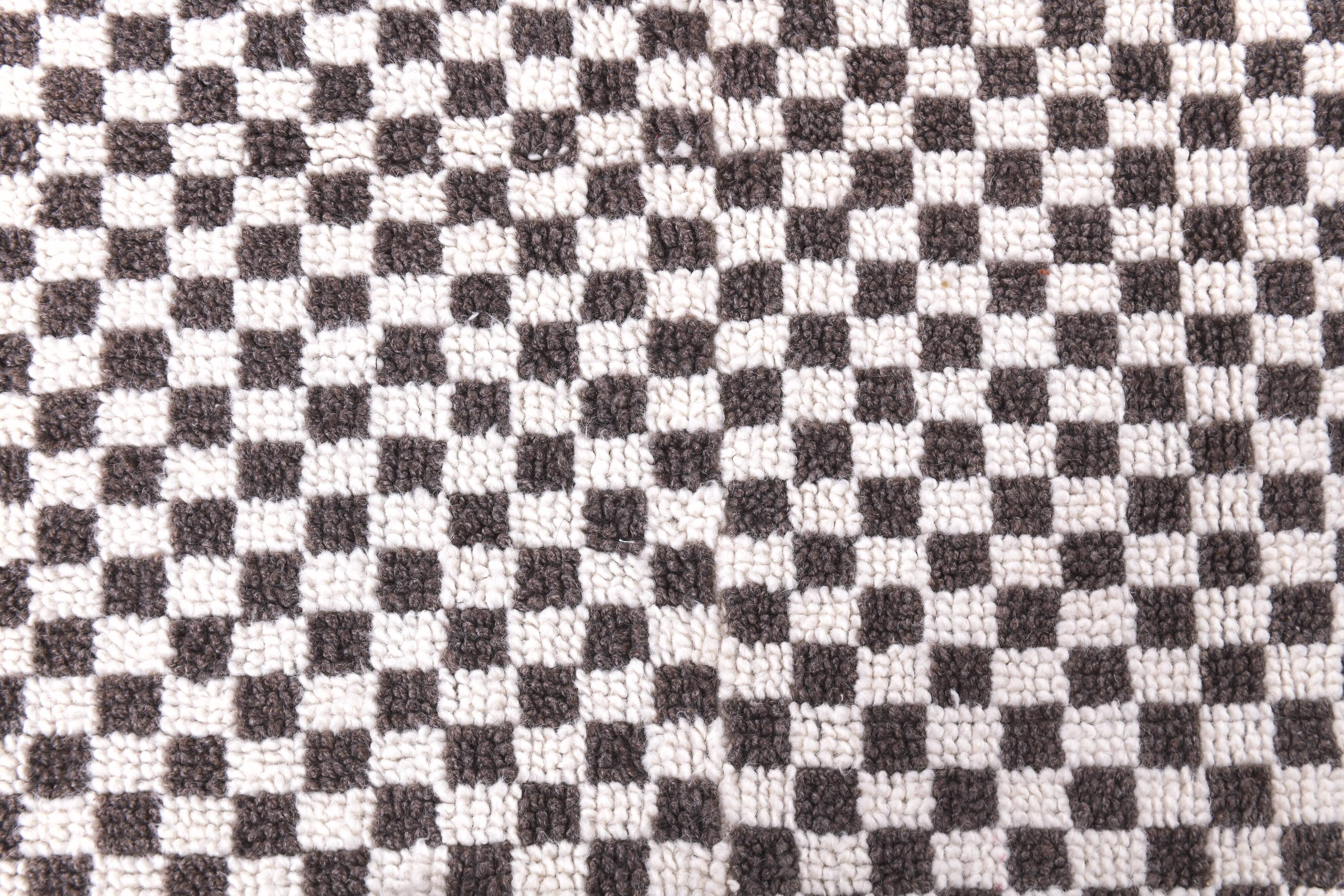7x10 Checkered Moroccan Rug, 200x298Cm