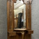 Coat rack Louis XV has oak console around 1850