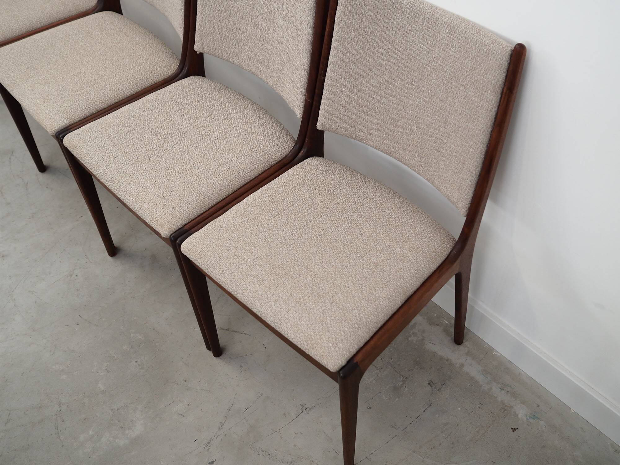 Set of four teak chairs, Danish design, 1970s, designer: Johannes Andersen