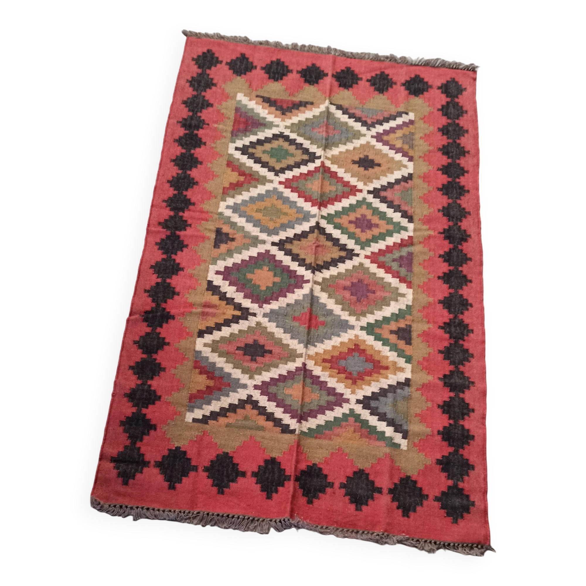Kilim rug in jute and cotton. 150cm x 240cm