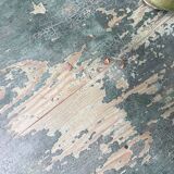 Vintage farm table with spindle legs.