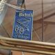 Golden metal serving trolley