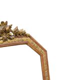 Large gilded wood mirror, Louis XVI - Art Nouveau transition style, mirror
