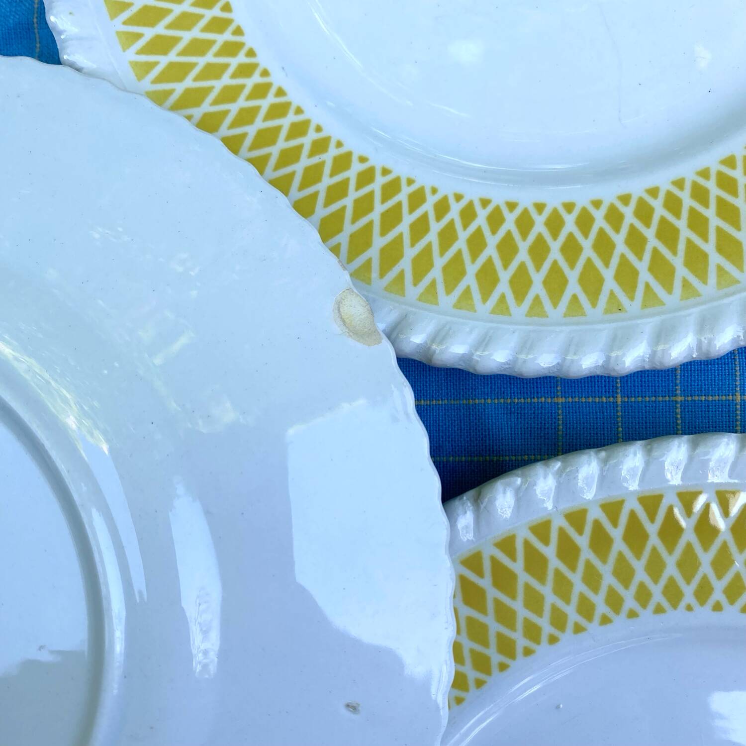 Assiettes à dessert, années 50-60